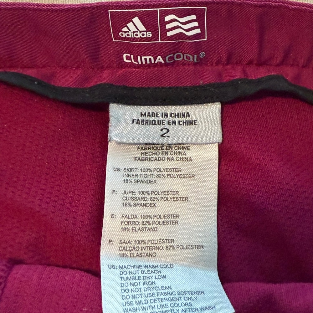 Adidas ClimaCool Golf Skort Magenta Black Size 2 - Picture 3 of 3
